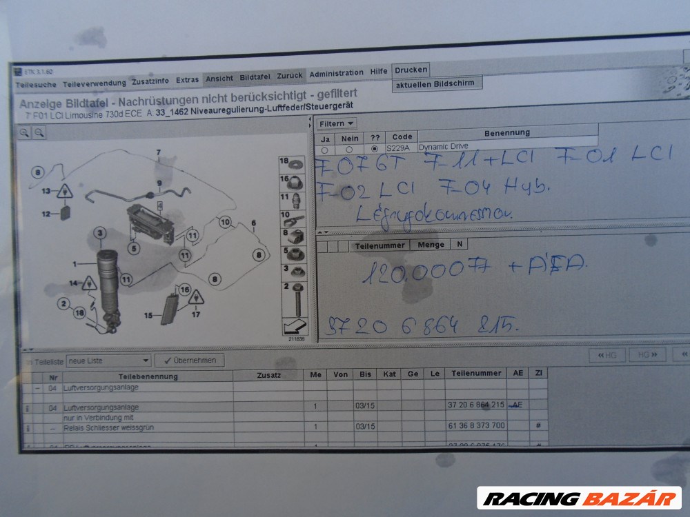 [Használt] BMW - Légrugó kompresszor /5-ös / 7-es / - F07 GT , F11 +LCI , F01 LCI , F02 LCI , F04 Hyb 4. kép